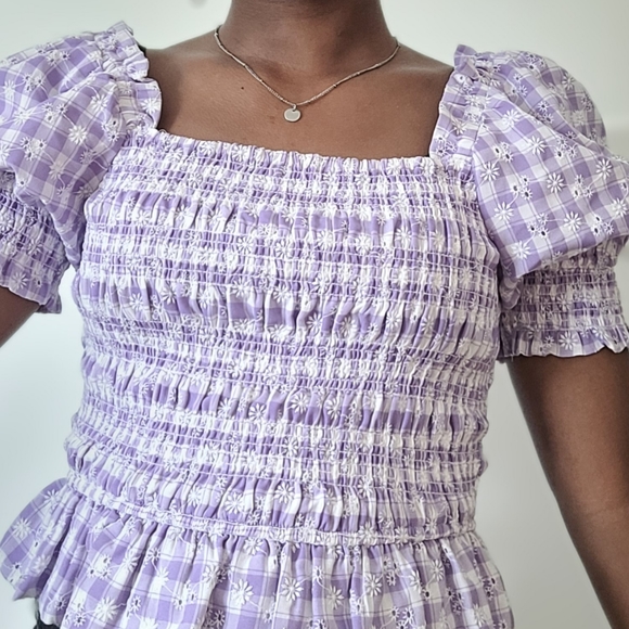 English Factory embroidered smocked top - Picture 4 of 5